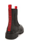 Дитячі шкіряні черевики HUGO колір чорний