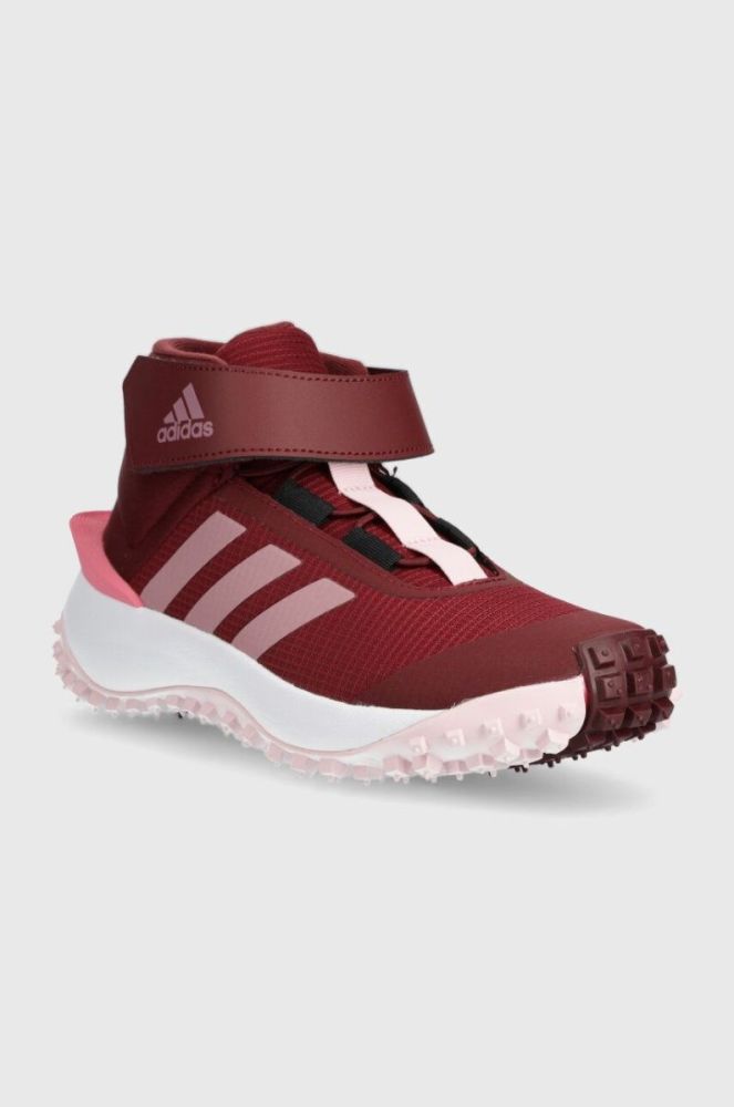 Дитячі черевики adidas FORTATRAIL EL K колір бордовий фото 2
