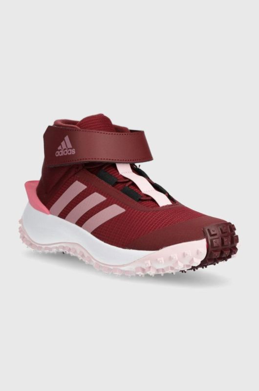 Дитячі черевики adidas FORTATRAIL EL K колір бордовий фото 2
