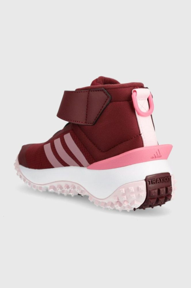 Дитячі черевики adidas FORTATRAIL EL K колір бордовий фото 3