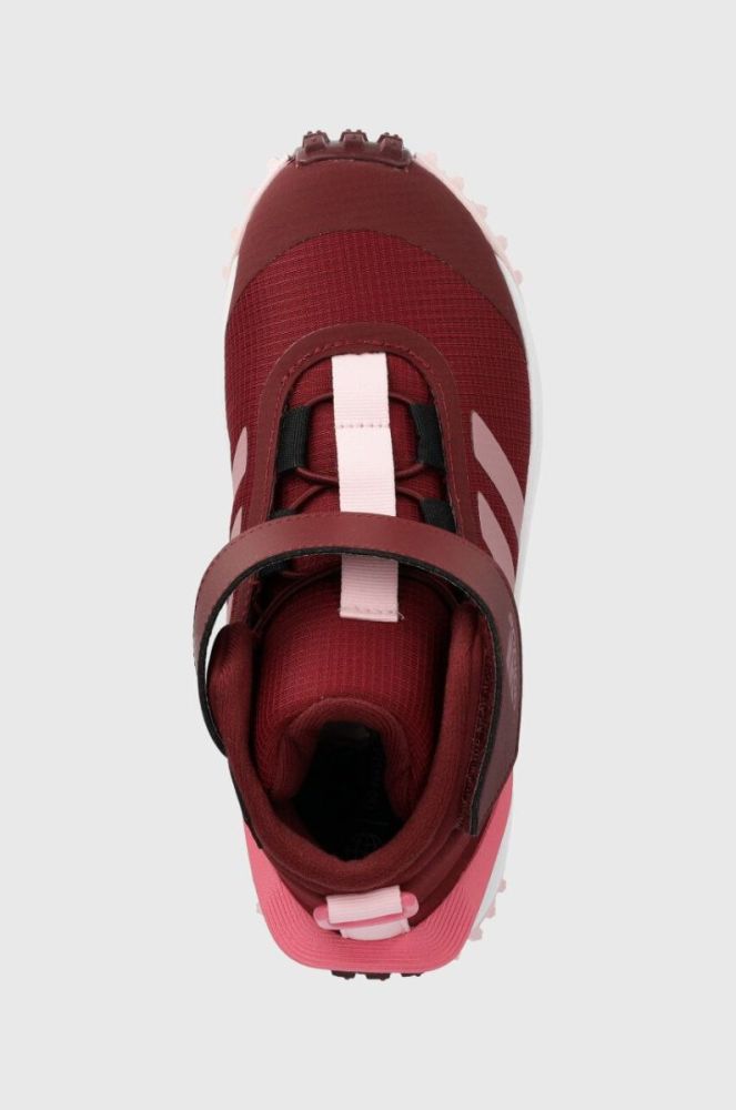 Дитячі черевики adidas FORTATRAIL EL K колір бордовий фото 4