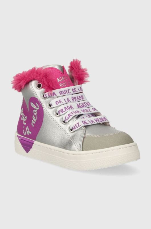 Дитячі зимові черевики Agatha Ruiz de la Prada колір срібний (3496995) фото 2