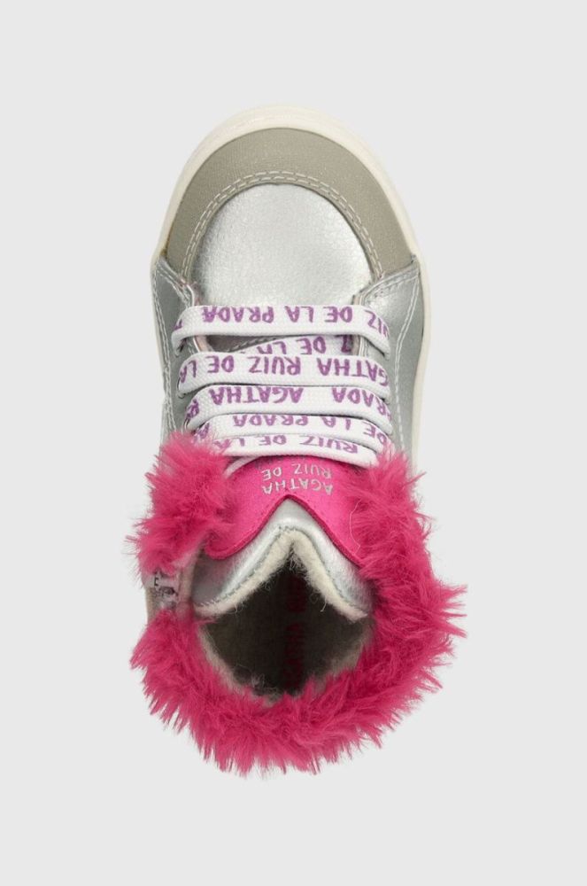 Дитячі зимові черевики Agatha Ruiz de la Prada колір срібний (3496995) фото 4