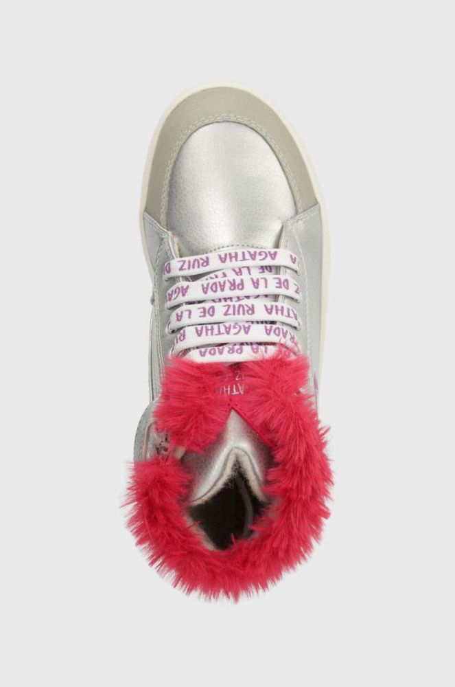 Дитячі зимові черевики Agatha Ruiz de la Prada колір срібний (3497004) фото 4