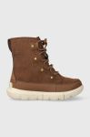 Дитячі шкіряні зимові черевики Sorel YOUTH SOREL EXPLORER колір коричневий YOUTH SOREL EXPLORER LAC Дитячі шкіряні зимові черевики Sorel YOUTH SOREL EXPLORER колір коричневий YOUTH SOREL EXPLORER LAC