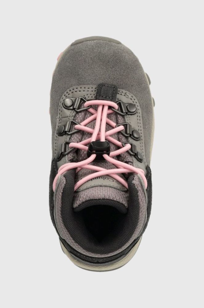 Дитячі шкіряні кросівки Columbia YOUTH NEWTON RIDGE AMPED колір сірий фото 4