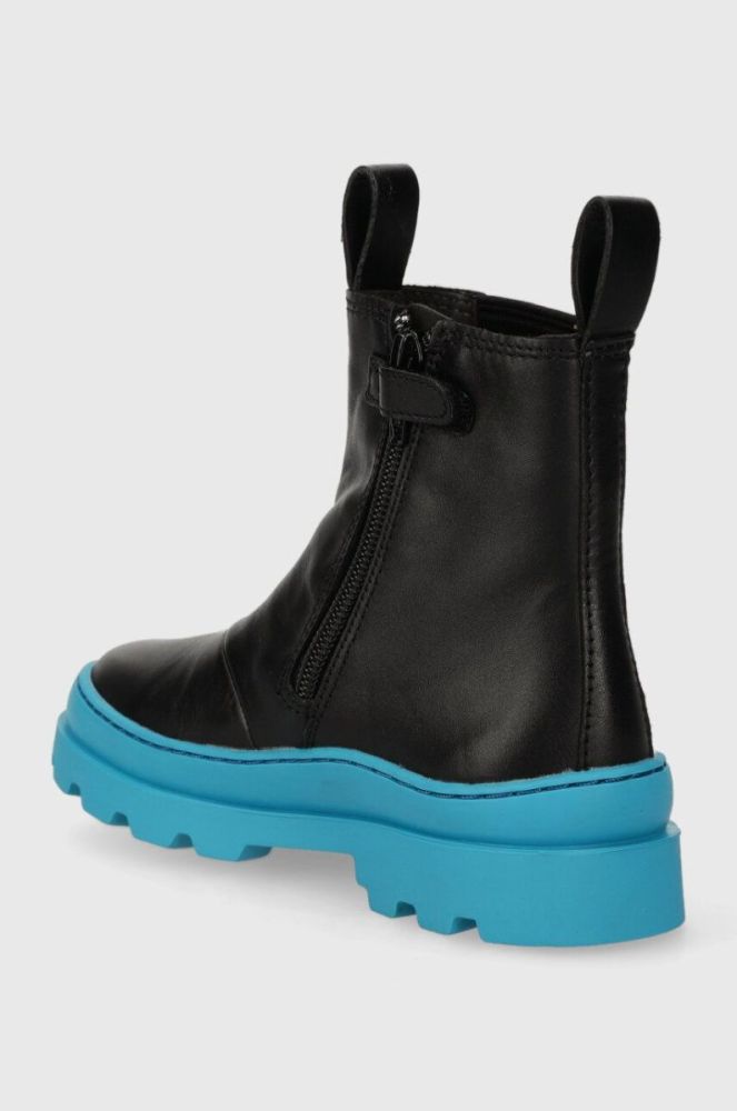 Дитячі шкіряні черевики Camper Brutus Kids колір чорний (3475860) фото 3