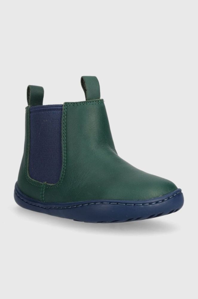 Дитячі шкіряні черевики Camper Peu Cami FW колір зелений фото 2