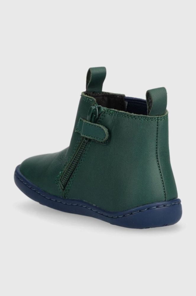 Дитячі шкіряні черевики Camper Peu Cami FW колір зелений фото 3