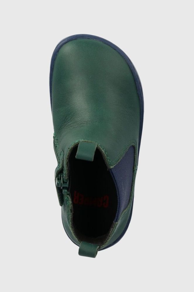 Дитячі шкіряні черевики Camper Peu Cami FW колір зелений фото 4