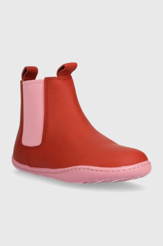 Дитячі шкіряні черевики Camper K900326 Peu Cami Kids колір червоний (3563352) фото 2
