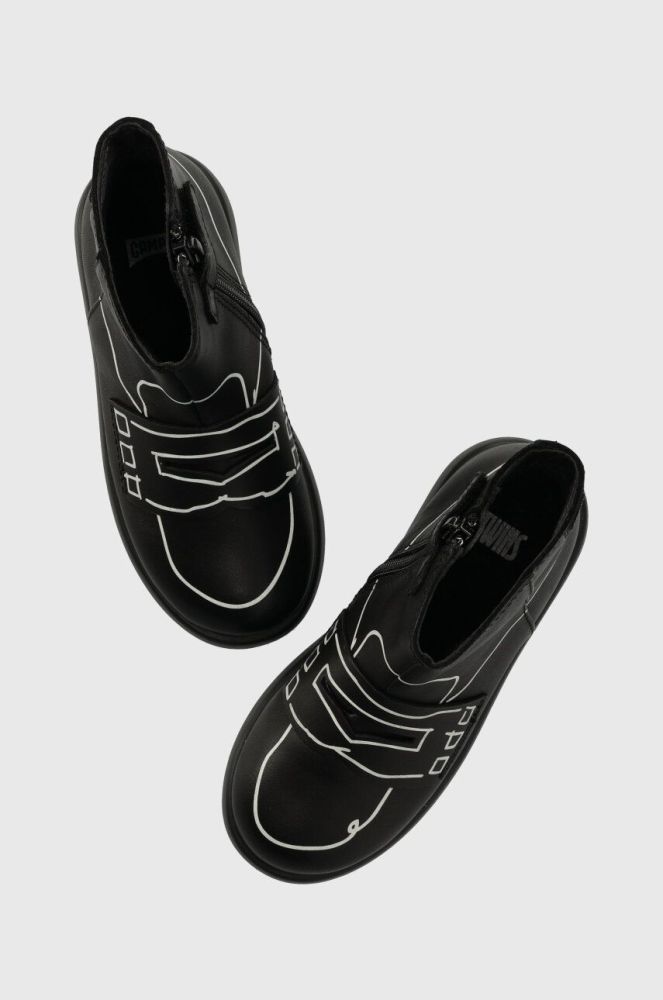 Дитячі шкіряні черевики Camper K900330 TWS Kids колір чорний (3561719)