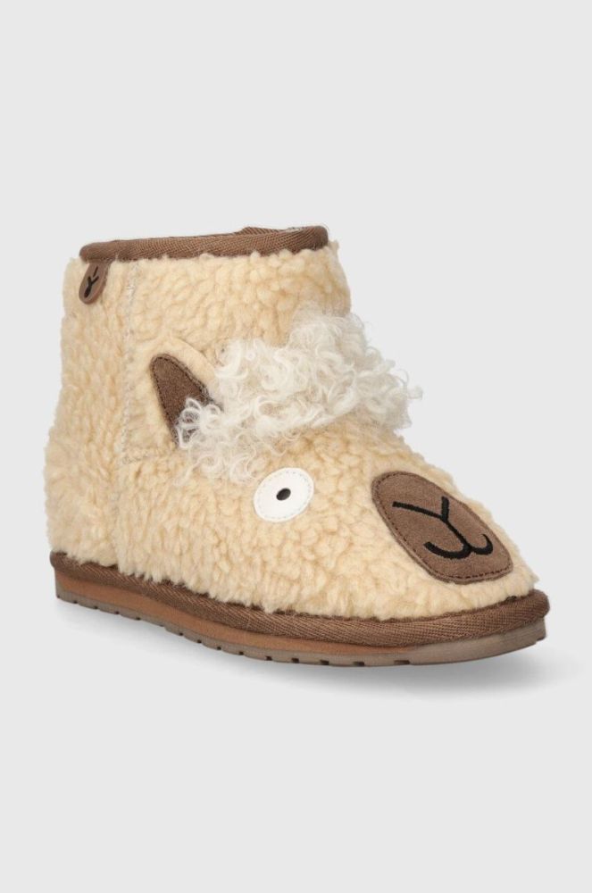 Дитячі зимові черевики Emu Australia Llama Mini колір бежевий фото 4
