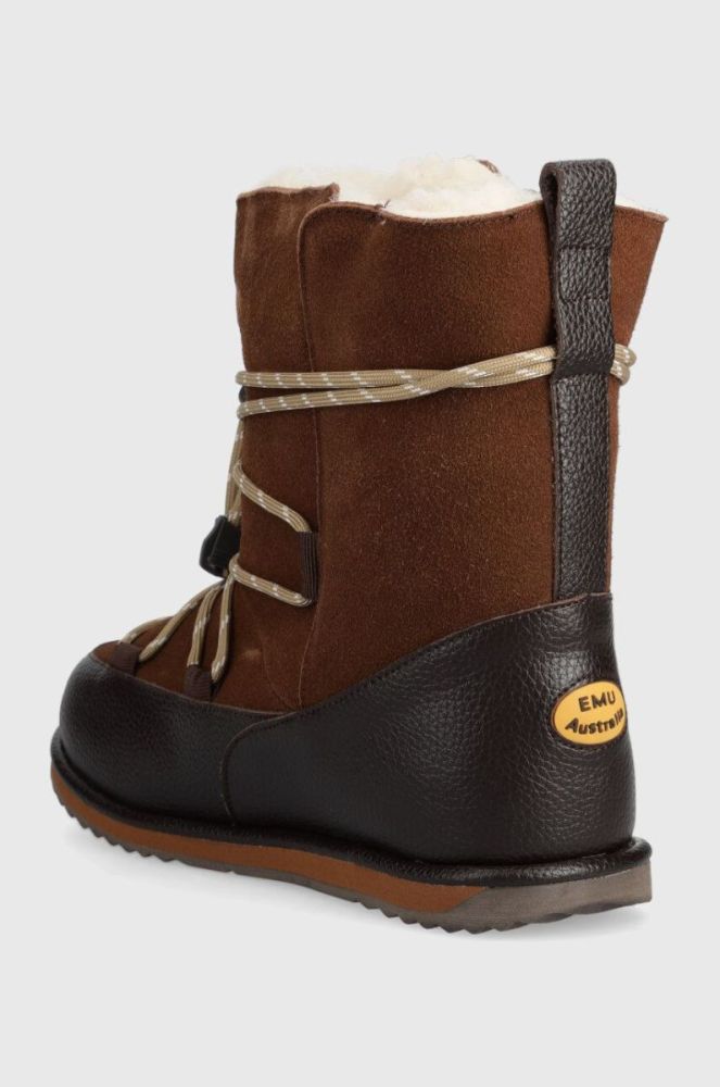 Дитячі шкіряні чоботи Emu Australia Blackburn Teens колір коричневий фото 3