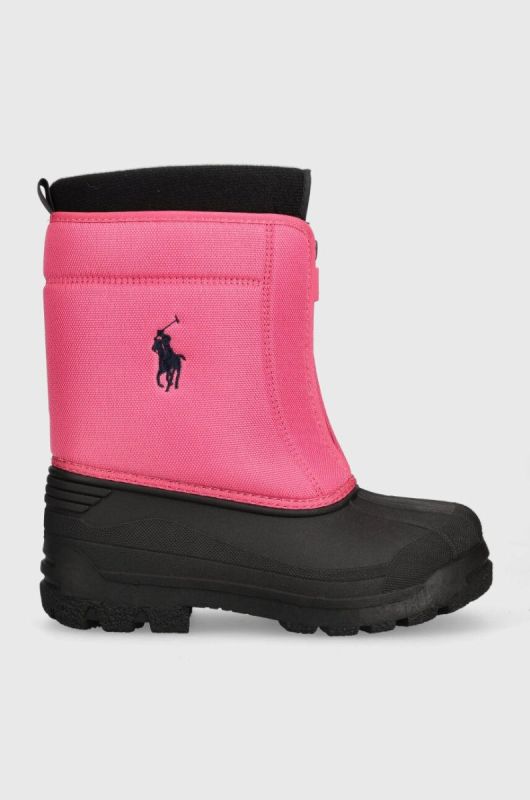 Дитячі чоботи Polo Ralph Lauren колір фіолетовий