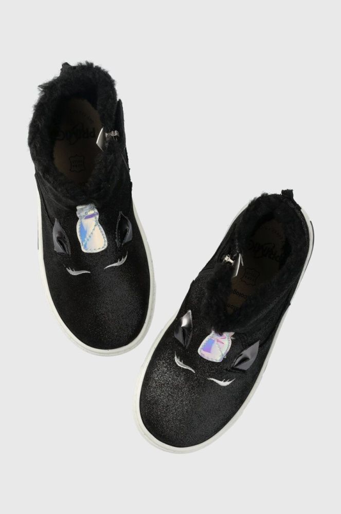 Дитячі шкіряні туфлі Primigi колір чорний (3625647)