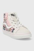 Дитячі кеди Vans SK8-Hi Reissue Side Zip колір рожевий