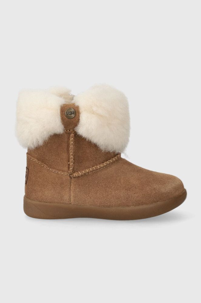 Дитячі замшеві чоботи UGG T RAMONA колір бежевий