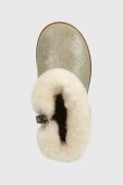 Дитячі шкіряні чоботи UGG T JORIE II METALLIC колір золотий