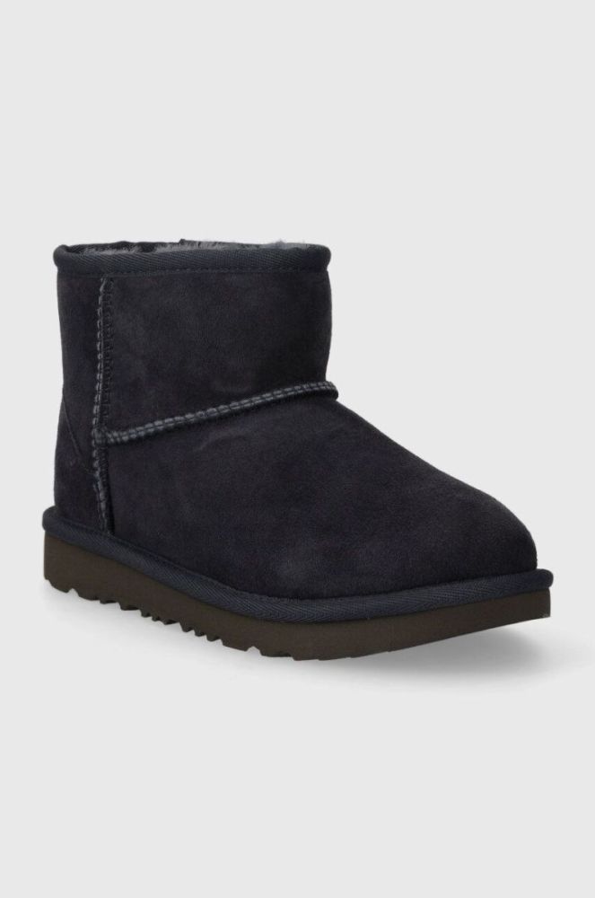 Дитячі замшеві чоботи UGG KIDS CLASSIC MINI II колір синій фото 2