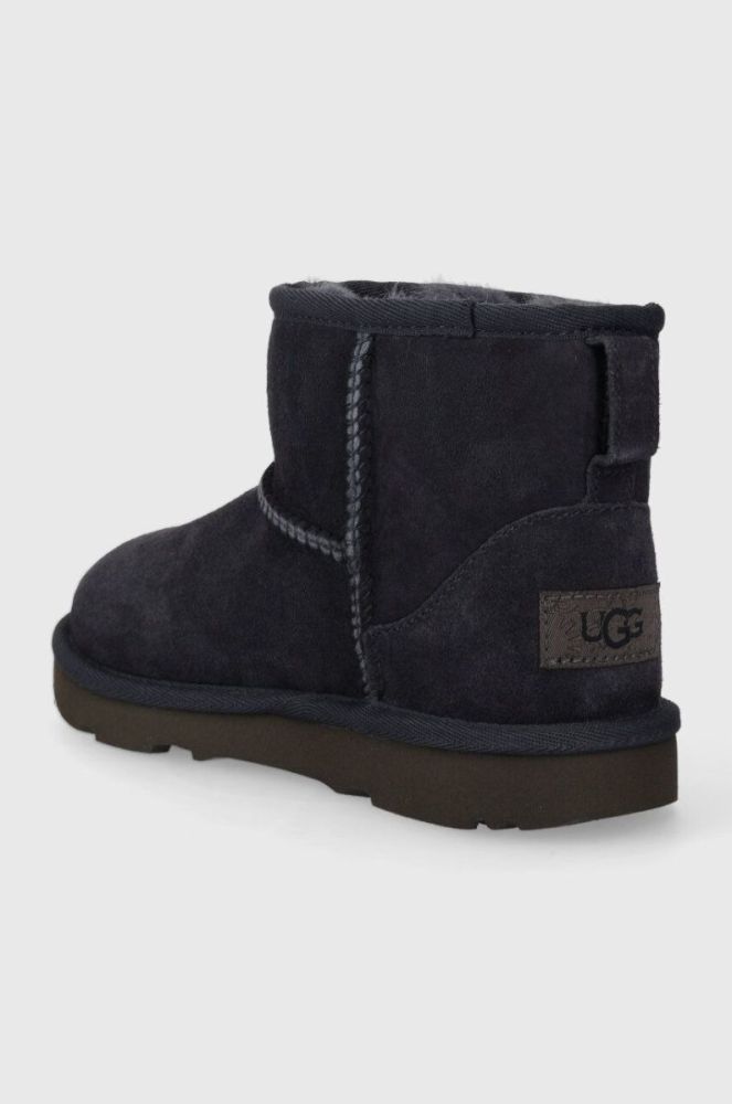 Дитячі замшеві чоботи UGG KIDS CLASSIC MINI II колір синій фото 3