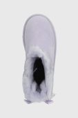 Дитячі замшеві чоботи UGG K BAILEY BOW II колір фіолетовий