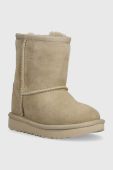 Дитячі замшеві чоботи UGG T CLASSIC II колір бежевий