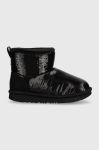 Дитячі чоботи UGG KIDS CLASSIC MINI MIRROR BALL колір чорний Дитячі чоботи UGG KIDS CLASSIC MINI MIRROR BALL колір чорний
