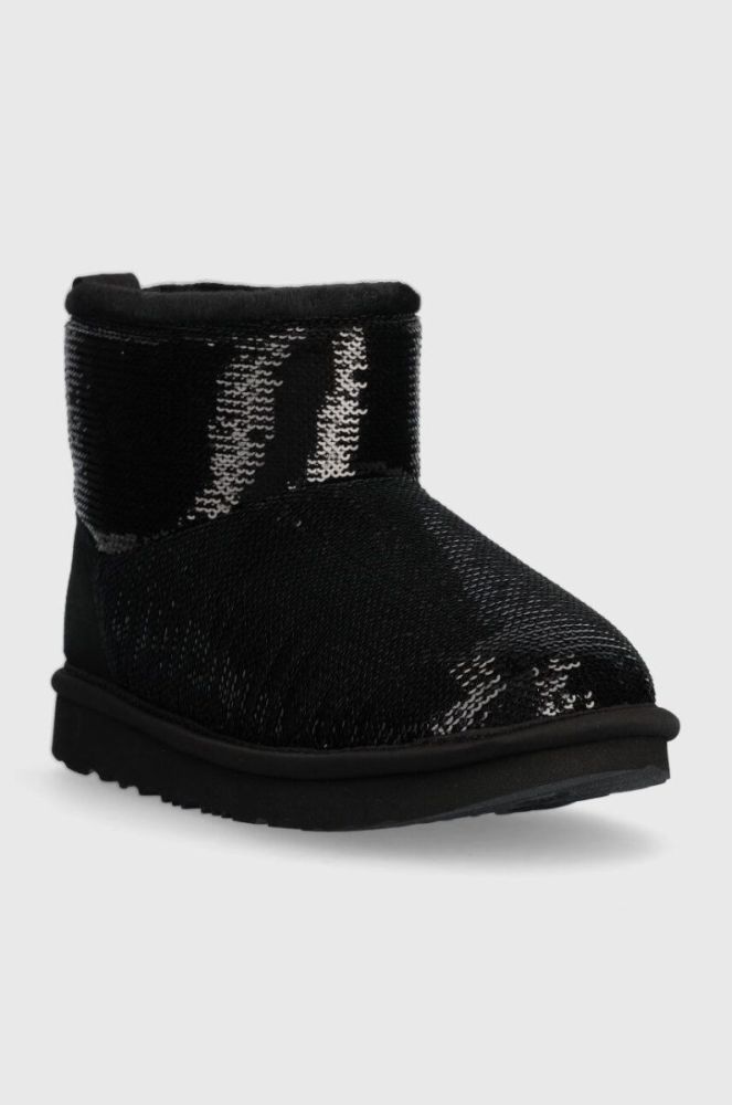 Дитячі чоботи UGG KIDS CLASSIC MINI MIRROR BALL колір чорний фото 2