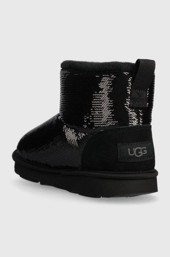 Дитячі чоботи UGG KIDS CLASSIC MINI MIRROR BALL колір чорний фото 3