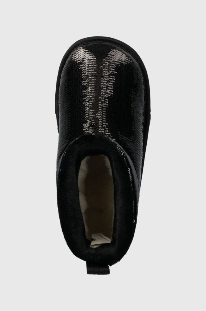 Дитячі чоботи UGG KIDS CLASSIC MINI MIRROR BALL колір чорний фото 4