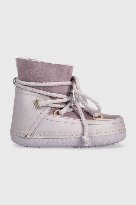 Дитячі шкіряні чоботи Inuikii колір фіолетовий (3681264)
