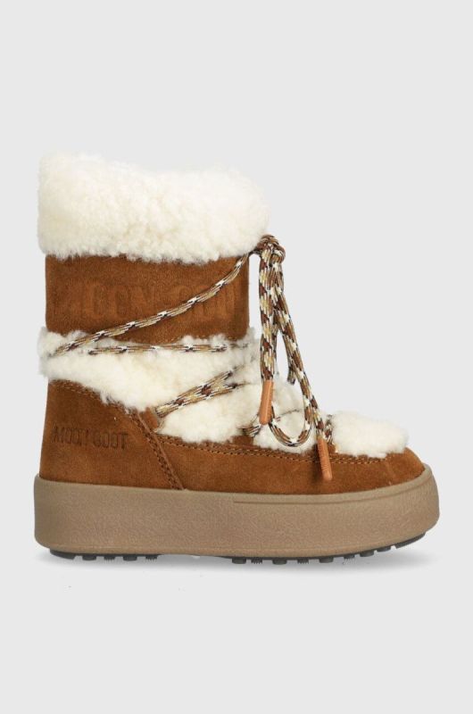 Дитячі чоботи Moon Boot 34300800 MB JTRACK SHEARLING колір бежевий