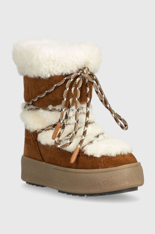 Дитячі чоботи Moon Boot 34300800 MB JTRACK SHEARLING колір бежевий фото 2