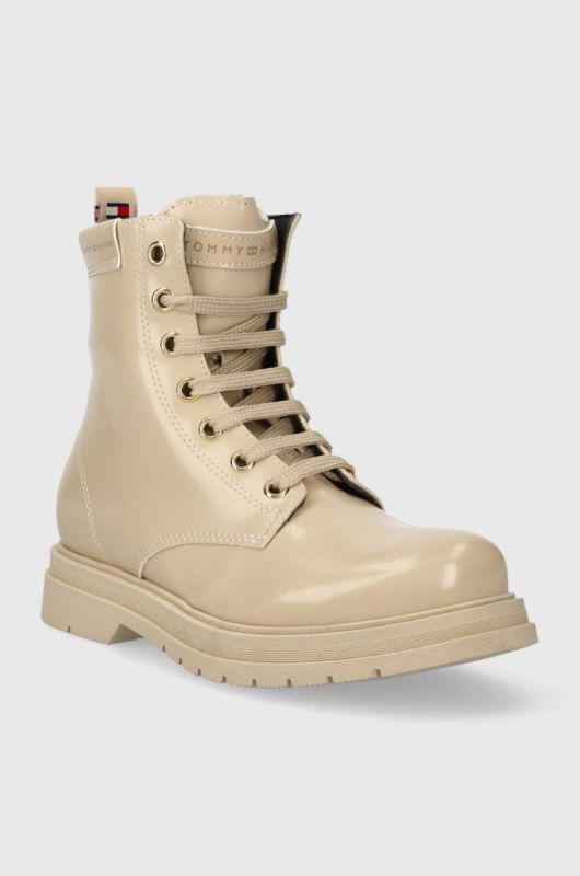 Дитячі черевики Tommy Hilfiger колір бежевий (3446777) фото 2