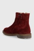 Дитячі замшеві черевики Pom D'api SISTER LOVE колір бордовий (3615784)