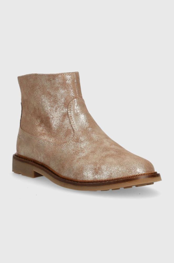 Дитячі замшеві черевики Pom D'api SISTER BOOTS колір бежевий (3531017) фото 2