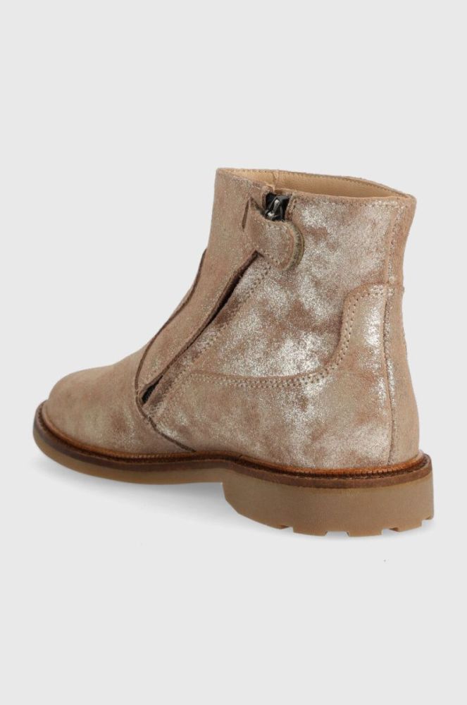 Дитячі замшеві черевики Pom D'api SISTER BOOTS колір бежевий (3531017) фото 3