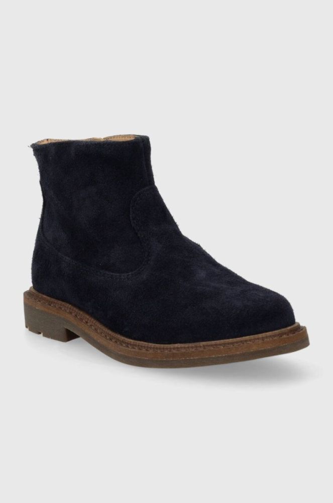 Дитячі замшеві черевики Pom D'api SISTER BOOTS колір синій (3535860) фото 2