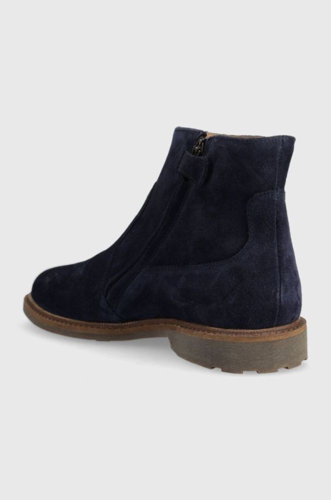 Дитячі замшеві черевики Pom D'api SISTER BOOTS колір синій (3531938) фото 3
