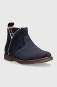 Дитячі замшеві черевики Pom D'api CITY APPLE колір синій (3535628)