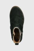 Дитячі замшеві черевики Pom D'api CITY FLORA колір зелений (3531136)