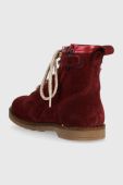 Дитячі замшеві черевики Pom D'api TRIP HI FLO колір бордовий (3531237)