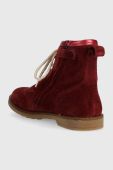 Дитячі замшеві черевики Pom D'api TRIP HI FLO колір бордовий (3530561)