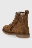 Дитячі замшеві черевики Pom D'api TRIP HI FLO колір коричневий (3530993)