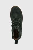 Дитячі замшеві черевики Pom D'api TRIP HI LACE колір зелений (3536388)