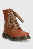 Дитячі шкіряні напівчобітки Pom D'api SID HI STUD колір коричневий (3531824)