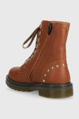Дитячі шкіряні напівчобітки Pom D'api SID HI STUD колір коричневий (3531240)