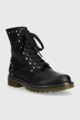 Дитячі шкіряні черевики Pom D'api SID HI STUD колір чорний (3531971)