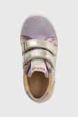 Дитячі шкіряні кросівки Pom D'api колір фіолетовий
